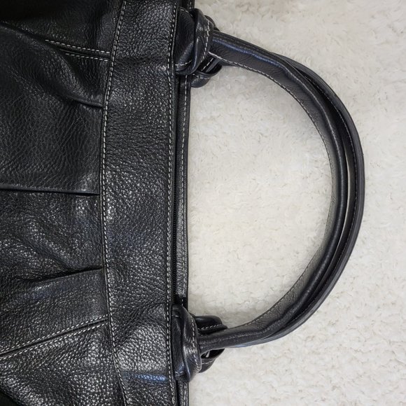 Fenn Wright Manson Leather Satchel Tote Black - Picture 4 of 13